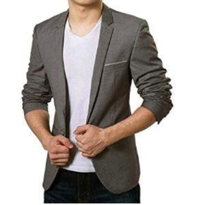 ✔ Men's Casual One Button Blazer